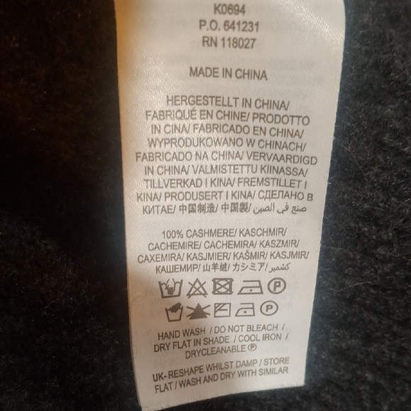 Boden Women's Charcoal Crew Neck Sweater 100% Cashmere Size XL - Picture 8 of 8